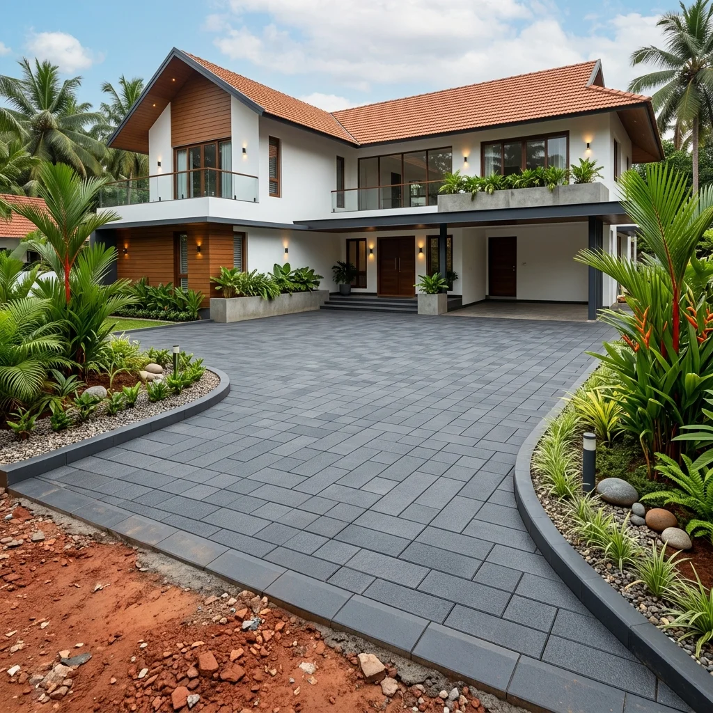 After interlock paving premium courtyard