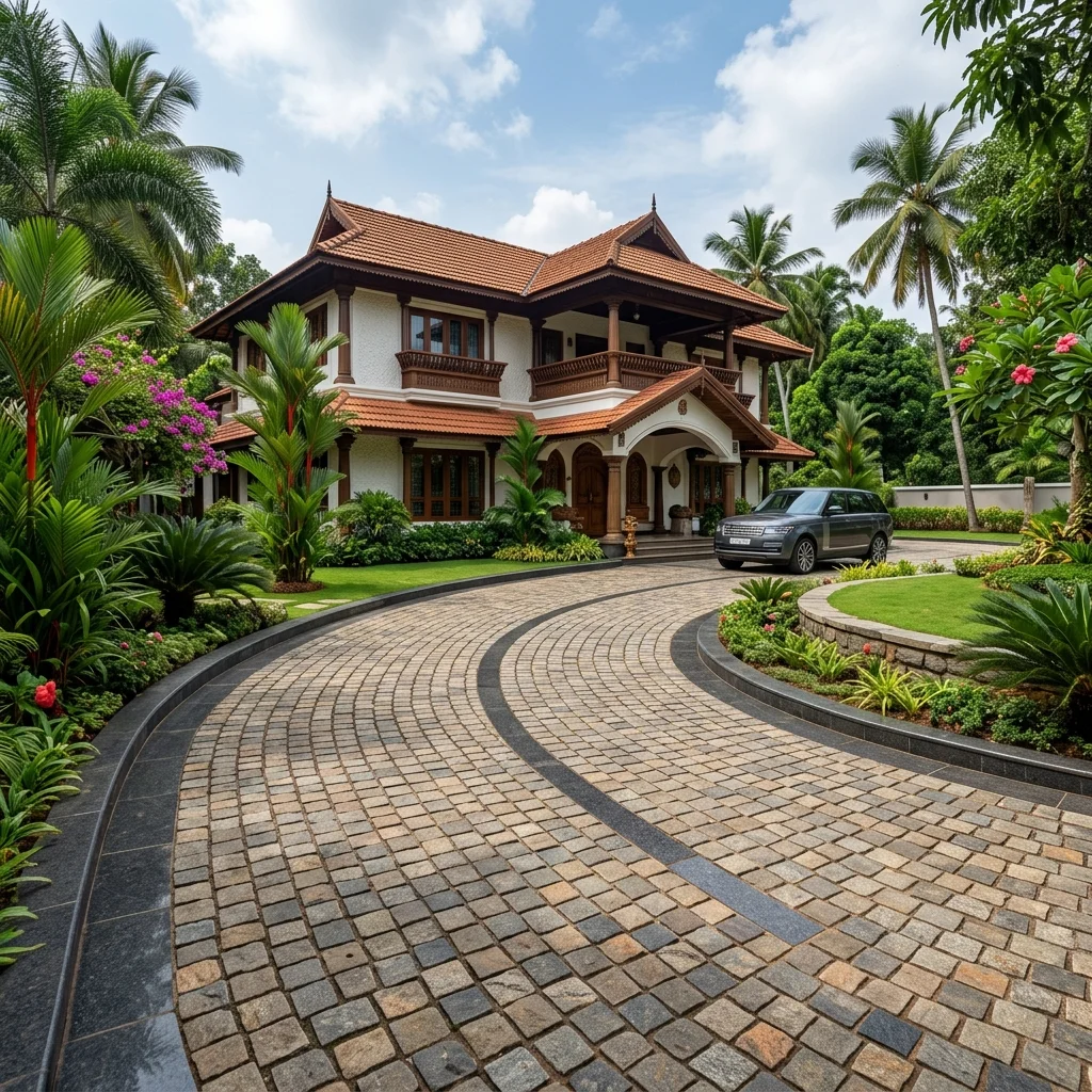 Premium cobblestone driveway
